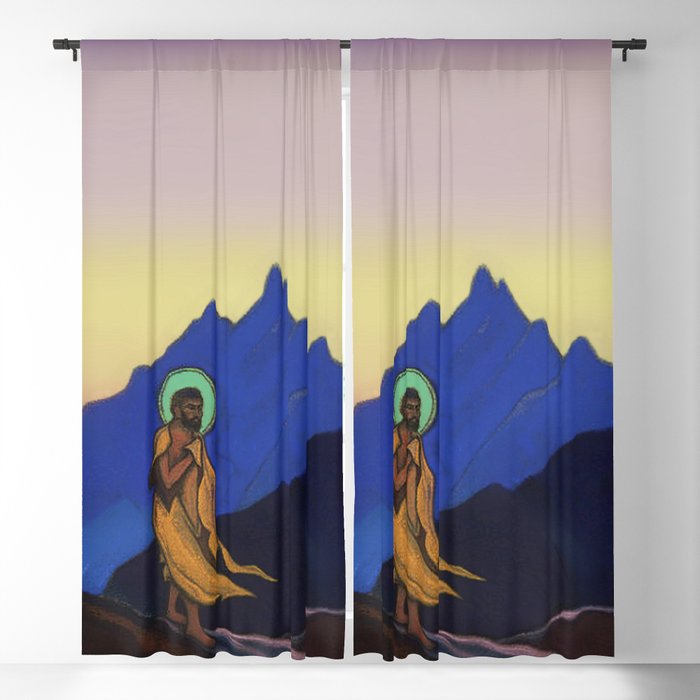 “Bhagavan” by Nicholas Roerich Blackout Curtain