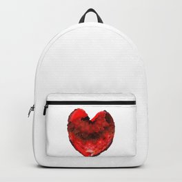 Whimsical Happy Big Red Heart Art by Sharon Cummings Backpack