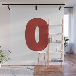 0 (Maroon & White Number) Wall Mural