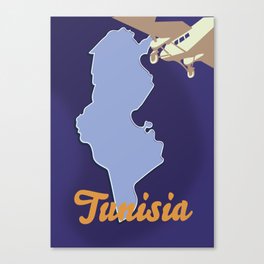 Tunisia Vintage travel poster. Canvas Print