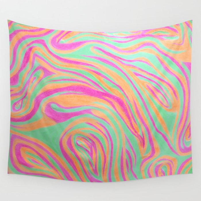 Neon Marble Wall Tapestry