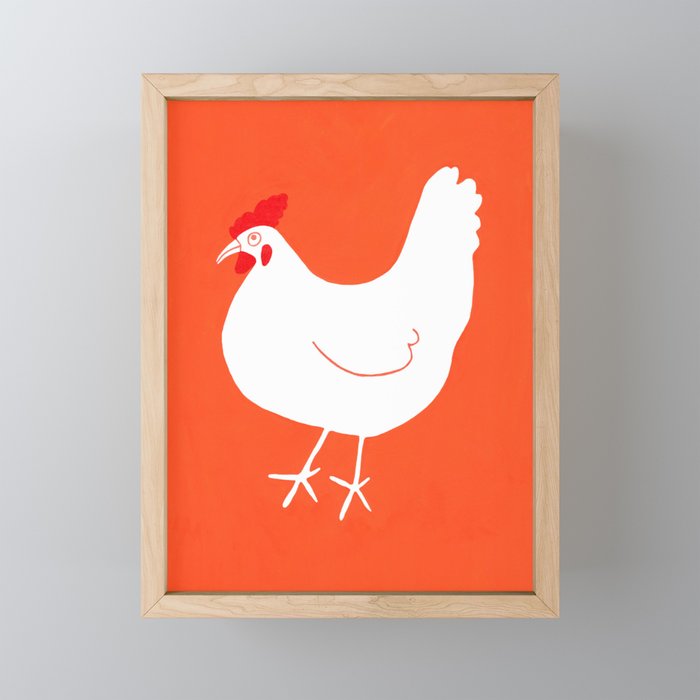 Punk chicken Framed Mini Art Print