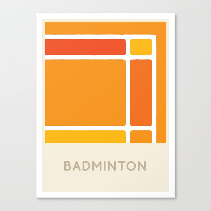 Badminton (Sports Surfaces Series, No. 4) Canvas Print