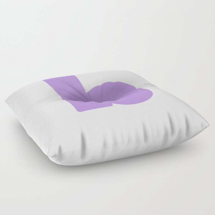 b (Lavender & White Letter) Floor Pillow