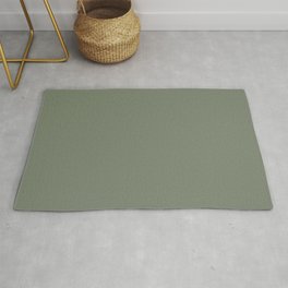 Mellow Earth Green Solid Color Pairs Magnolia Paints Olive Grove JG-09 All One Shade Hue Colour Rug
