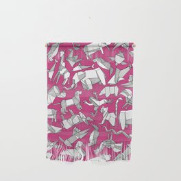 origami animal ditsy pink Wall Hanging