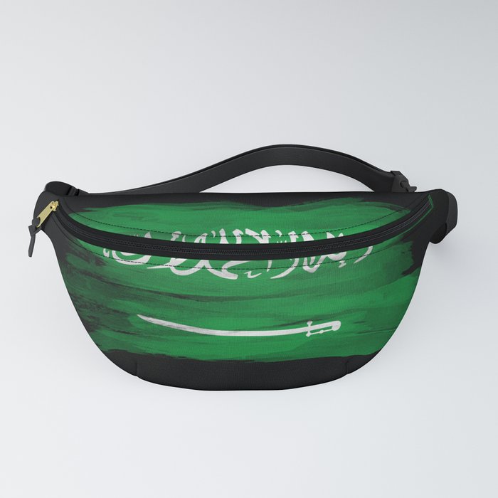 Saudi Arabia flag brush stroke, national flag Fanny Pack