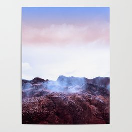 Volcano Lava Rocks of Krafla Iceland  Poster