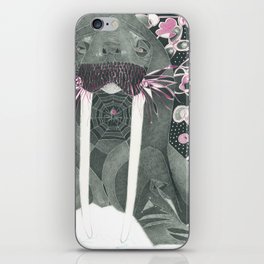 Walrus gives spider shelter from the storm iPhone Skin