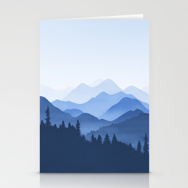 Classic Blue Mountains Stationery Cards