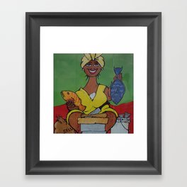 The Fish Cleaning Lady Framed Art Print