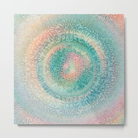 Pastel Mandala 2 Metal Print