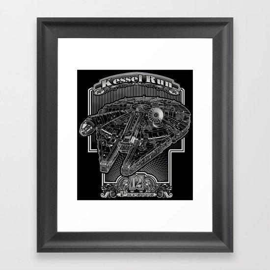Kessel Run Framed Art Print