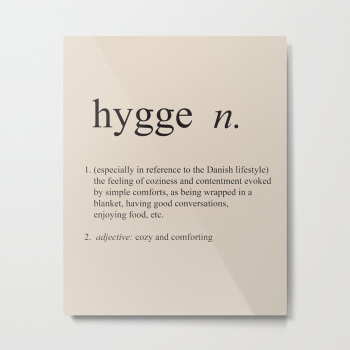 Hygge Definition Metal Print