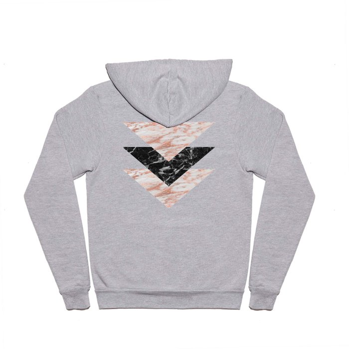 Marbles rose gold gilded triangles Hoody