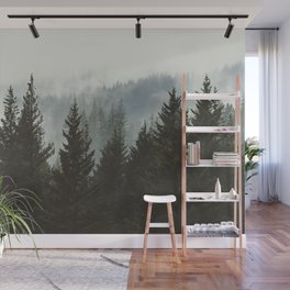 Forest Fog Mountain IV - Wanderlust Nature Photography Wall Mural