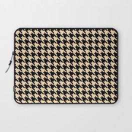 Black and Tan Classic houndstooth pattern Laptop Sleeve