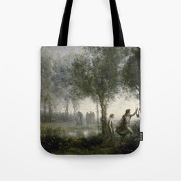 Camille Corot - Orpheus Leading Eurydice From The Underworld Tote Bag