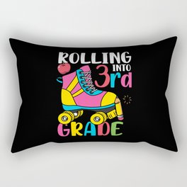 Rolling Into 3rd Grade Rectangular Pillow