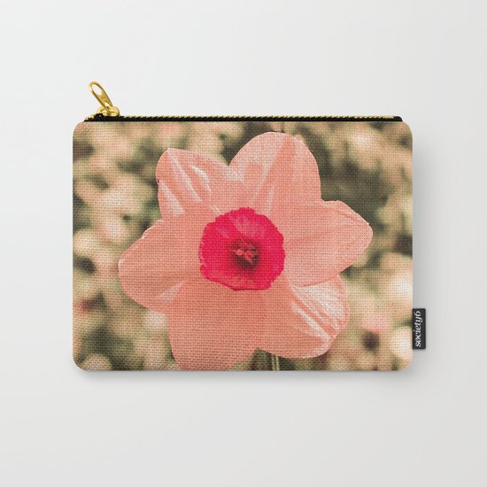 Spring Soft Pink Daffodil Blossom Carry-All Pouch