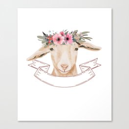 Just a Girl who loves Goats Canvas Print
