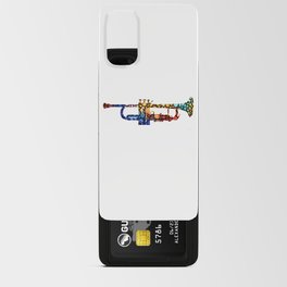 Whimsical Colorful Mosaic Music Trumpet Art Android Card Case
