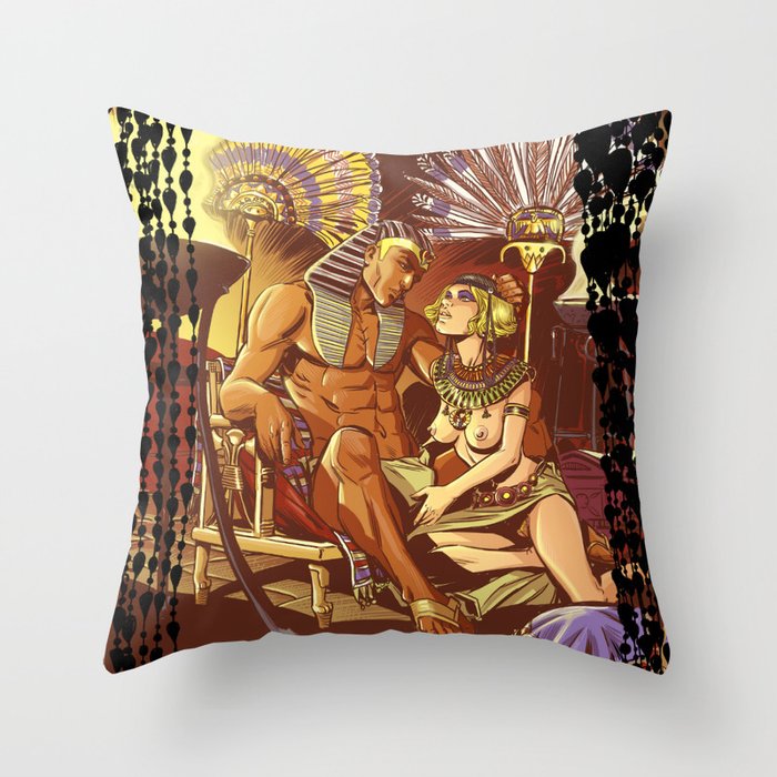 Dreaming with the pharaoh Throw Pillow