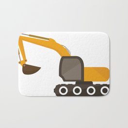 excavator Bath Mat | View, Symbol, Repair, Vehicle, Vector, Transport, Mover, Logo, Service, Silhouette 