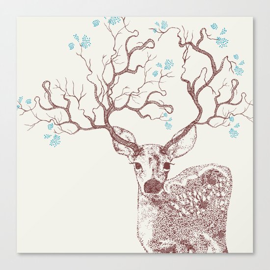 Forest Deer Canvas Print