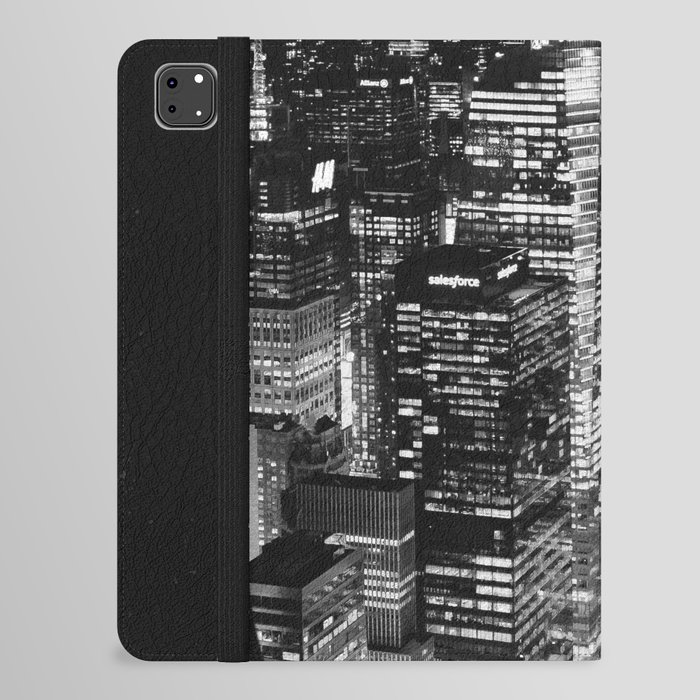 Window Above New York City | Black and White iPad Folio Case
