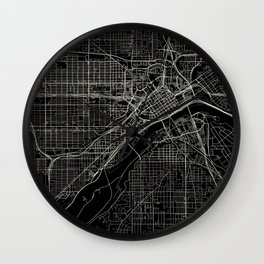 Saint Paul, USA - City Map - Monochrome Wall Clock