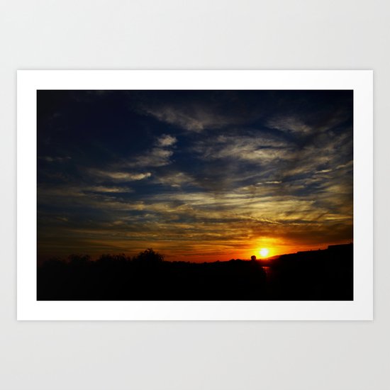 Colorful sunset Art Print