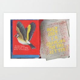 uchicago dread Art Print | Collage, College, Journal, Bird, Typography, Admissions, Paper 