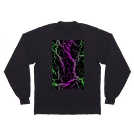 Cracked Space Lava - Green/Pink Long Sleeve T-shirt