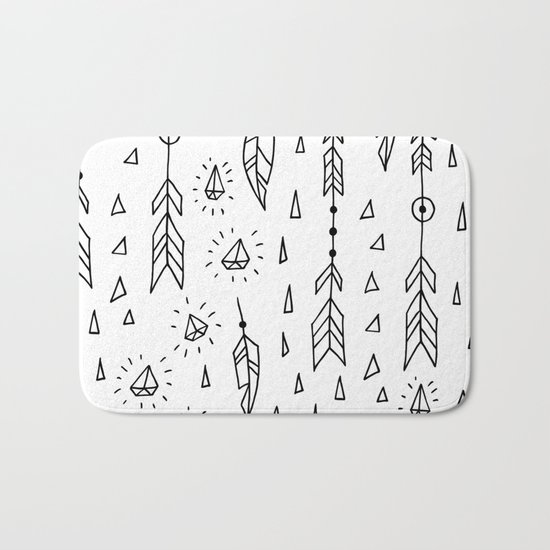 Diamonds, arrows & feathers Bath Mat