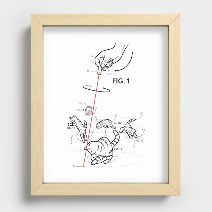Lazer Cats! Recessed Framed Print
