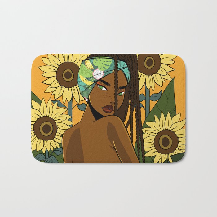 Sunflower Goddess Bath Mat