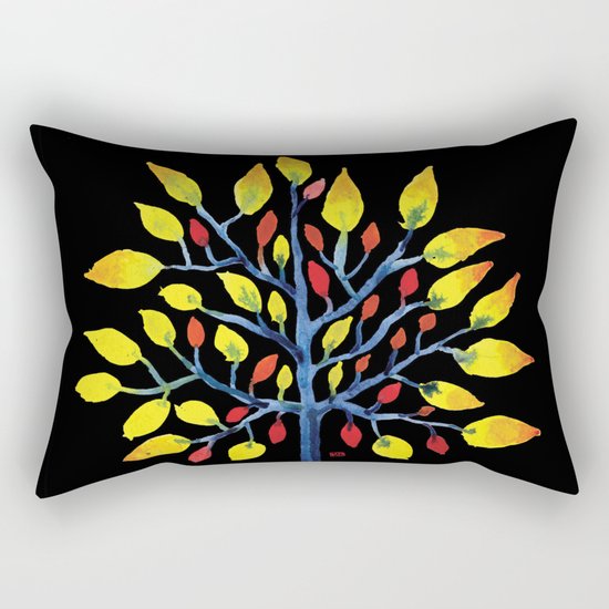 Yellow Tree Rectangular Pillow