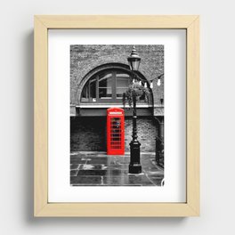 Red phone box Recessed Framed Print