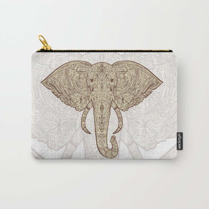Elephant Mandala Carry-All Pouch