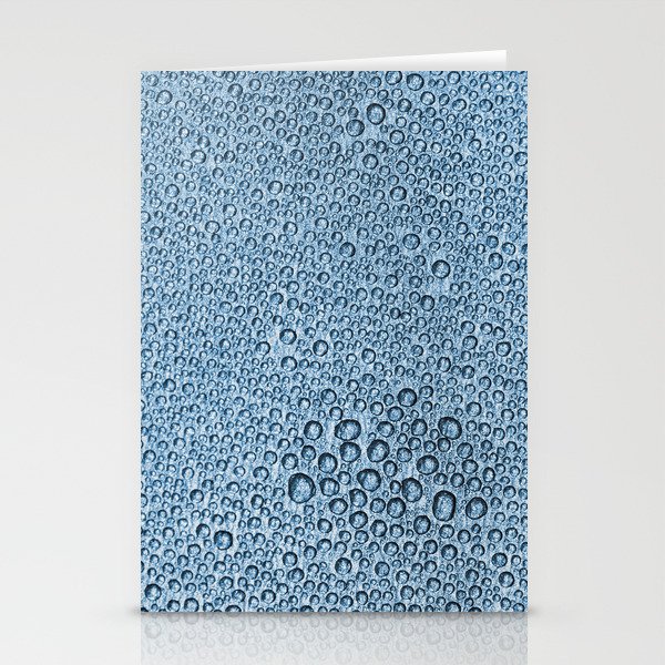 Water Condensation 05 Blue Stationery Cards | Photography, Pattern