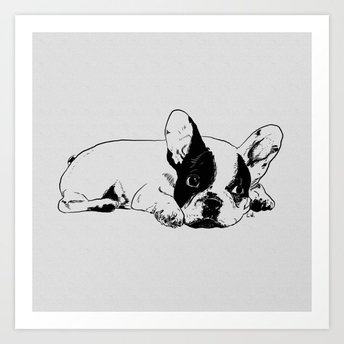 French Bulldog Puppy Art Print by thewanderpaws | Society6