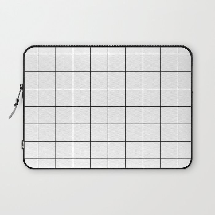 White Grid  /// pencilmeinstationery.com Laptop Sleeve