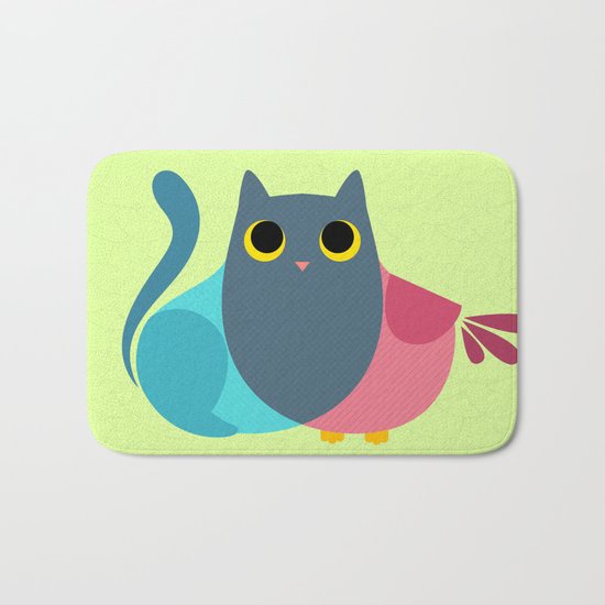 Owlcat Venn Diagram Bath Mat