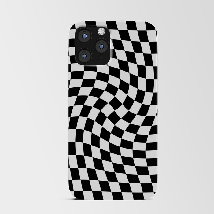 Check VIII - Black Twist — Checkerboard Print iPhone Card Case