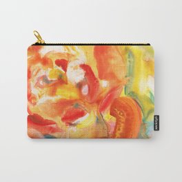 Yellow Rose Carry-All Pouch | Nature, Abstract, Painting 