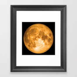 orange full moon Framed Art Print