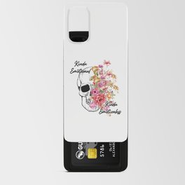 Skull with vibrant flowers and emotions Android Card Case