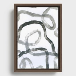 scandi grey N.o 3 Framed Canvas