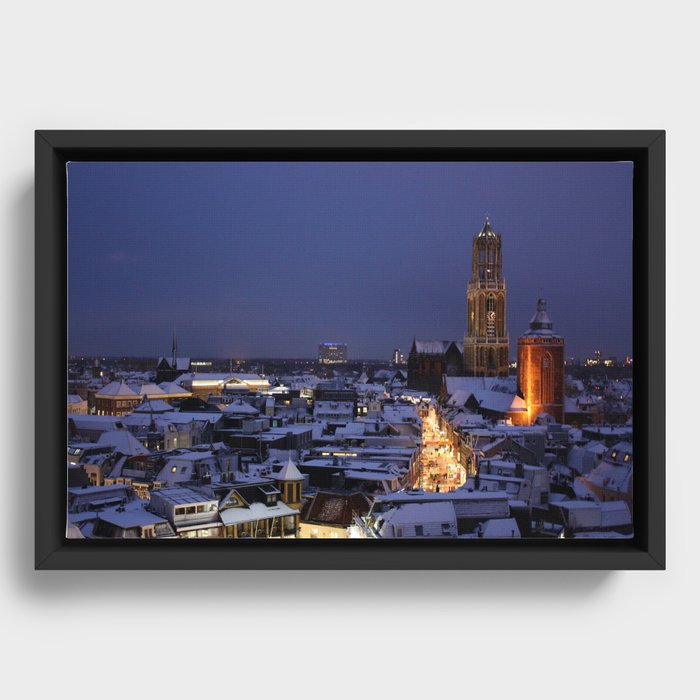 Winter in Utrecht Framed Canvas